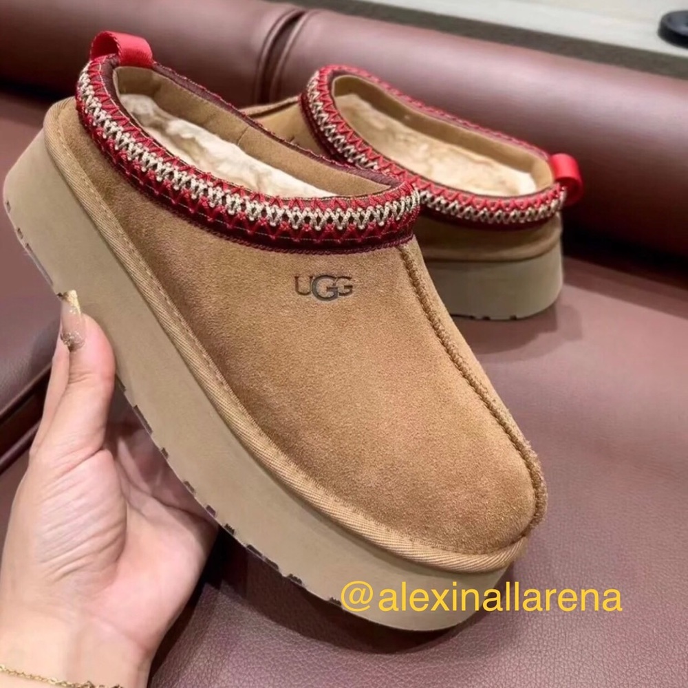 UGG Tazz Platform Slippers Chestnut | SHIP SAME DAY |🎄